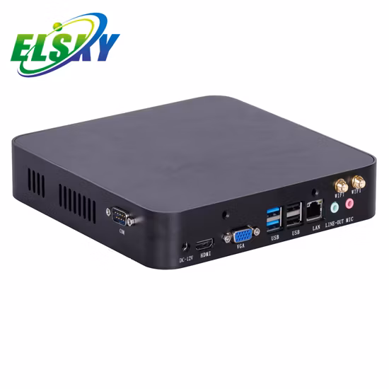 Elsky Mini PC HD4001 8th Gen Quad Core 1.6GHz I5 8250u LAN Thin Client Motherboard X86 Computer DDR3 8g RAM with 4K Dp Display
