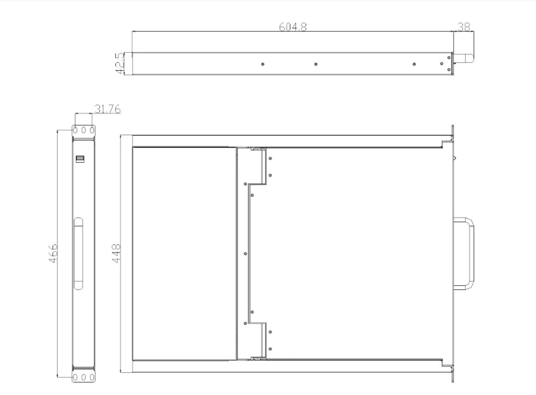 1u Height for Standard 19 Inch Rack Mounted Lh1908 Kvm